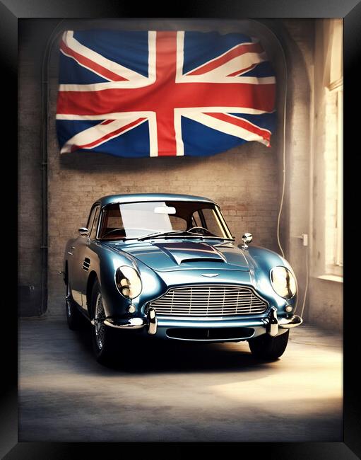 Aston Martin DB5 from 007 Framed Print by Guido Parmiggiani