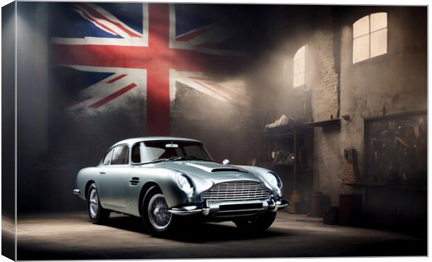 Aston Martin DB5 from 007 Canvas Print by Guido Parmiggiani