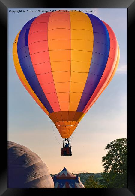Hot air balloons launching from Bath Framed Print by Duncan Savidge