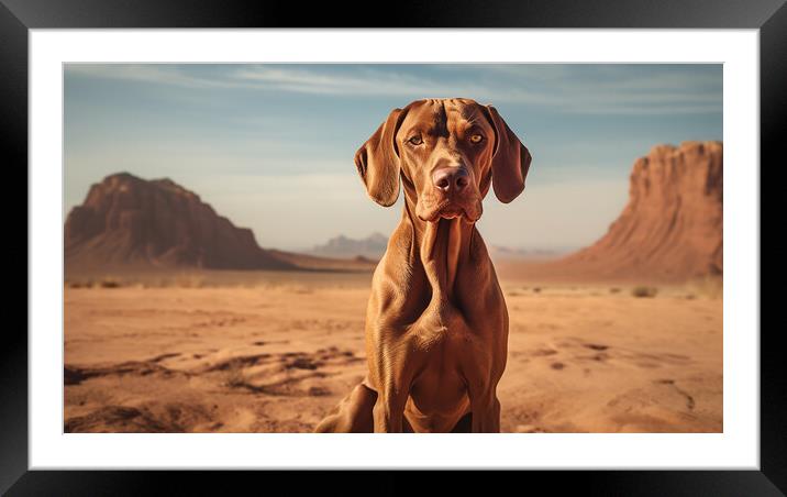 Vizsla Dog Framed Mounted Print by Steve Smith