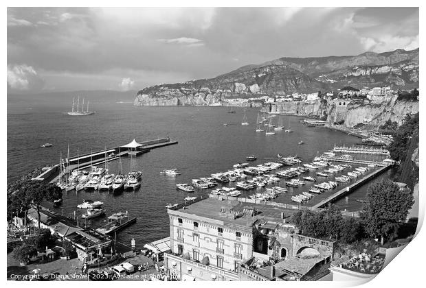 Sorrento and the Bay of Naples Print by Diana Mower