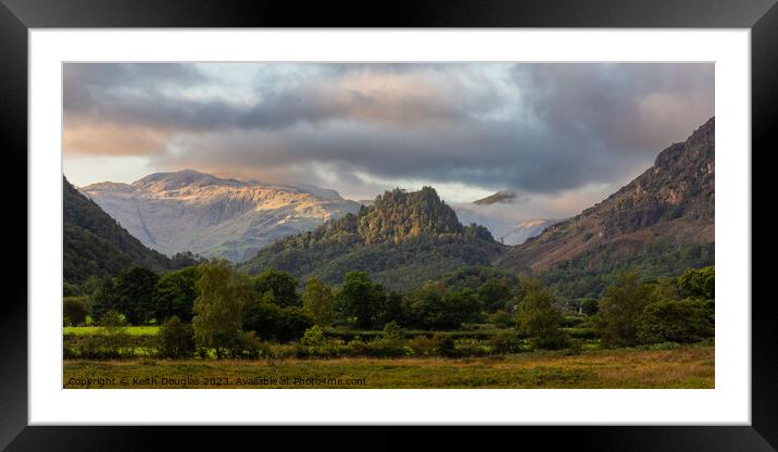 Castle Crag in Borrowdale Framed Mounted Print by Keith Douglas