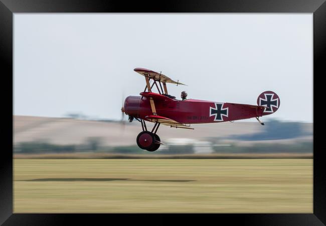 Fokker DR1 The Red Baron Framed Print by J Biggadike