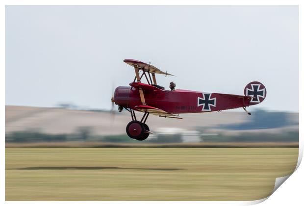 Fokker DR1 The Red Baron Print by J Biggadike