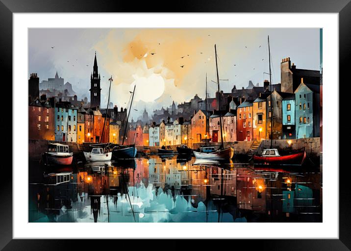 Scottish harbour Framed Mounted Print by Brian Tarr