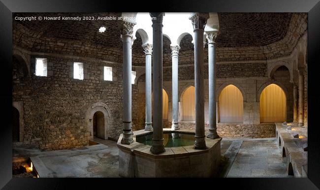 Arab Bath House in Girona, Catalonia Framed Print by Howard Kennedy
