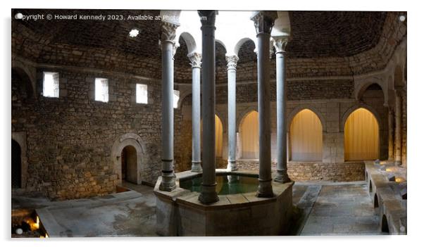 Arab Bath House in Girona, Catalonia Acrylic by Howard Kennedy