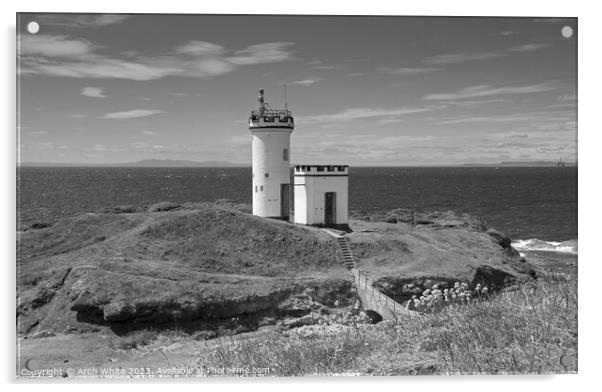 Elie Ness lighthouse, Fife, East Neuk, Scotland, U Acrylic by Arch White