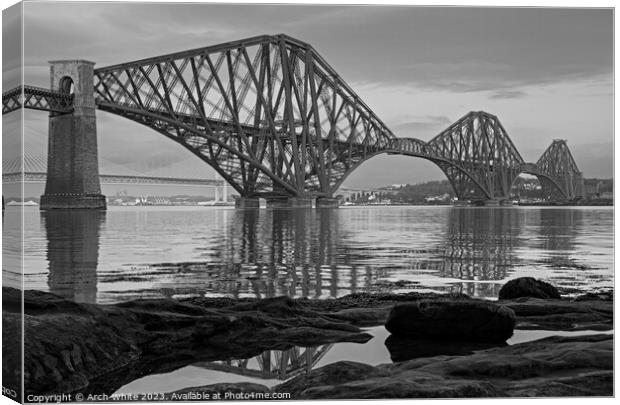 Forth Rail Bridge, South Queensferry, Scotland, UK Canvas Print by Arch White