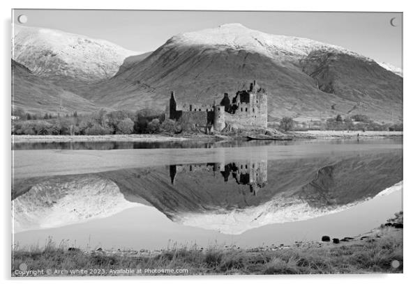 Kilchurn Castle reflected in Loch Awe, Argyll and  Acrylic by Arch White
