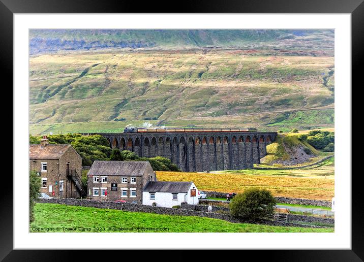 Steam over Ribblehead Framed Mounted Print by Trevor Camp