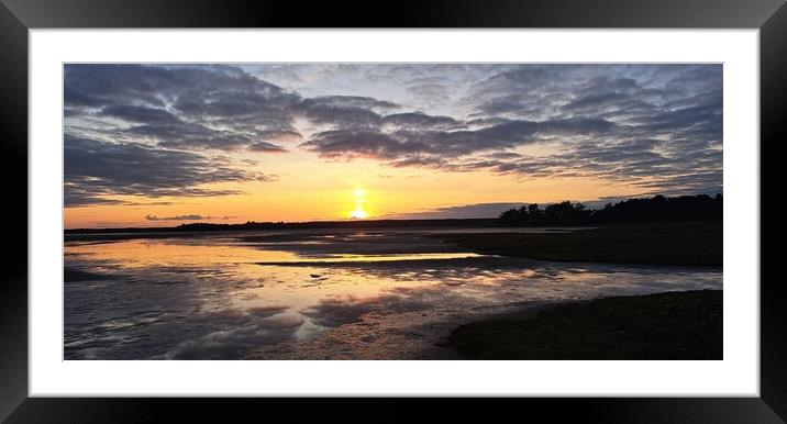 Finhorn Bay Sunset Framed Mounted Print by alan todd