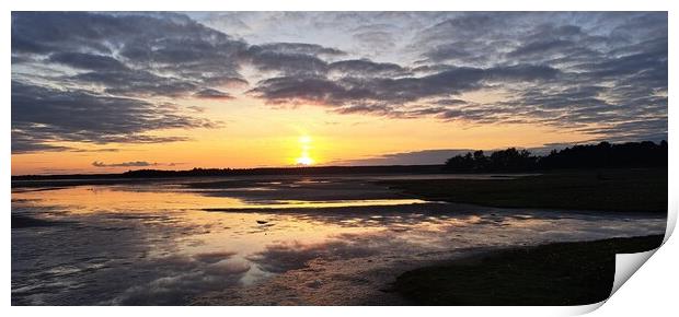 Finhorn Bay Sunset Print by alan todd
