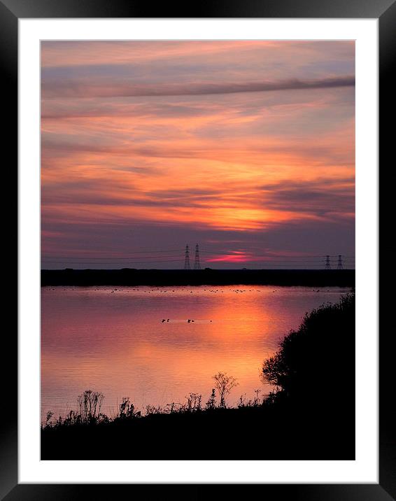 Dungeness sunset Framed Mounted Print by Nicky Vines
