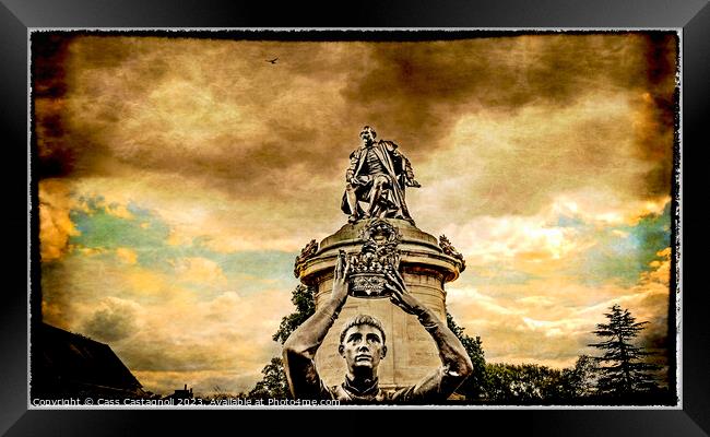 'A Kingdom for a Stage' - Shakespeare statue, Stra Framed Print by Cass Castagnoli