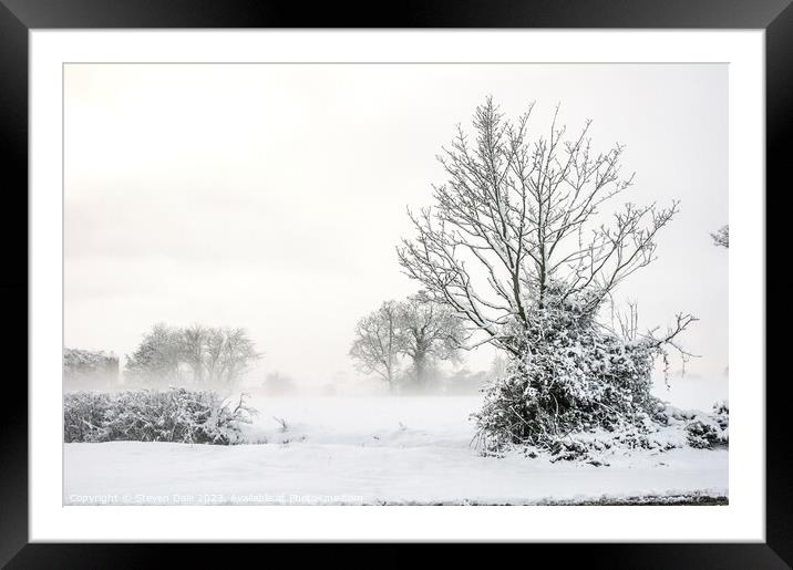 Winter Norfolk Landscape Framed Mounted Print by Steven Dale