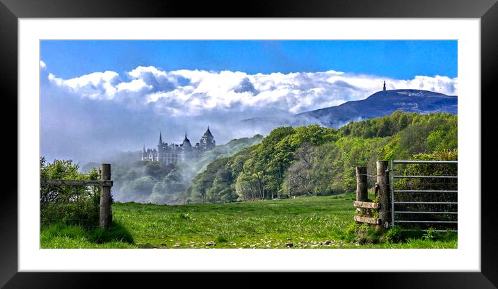 Dunrobin Castle Emerging from the Haar Framed Mounted Print by Ian Blezard