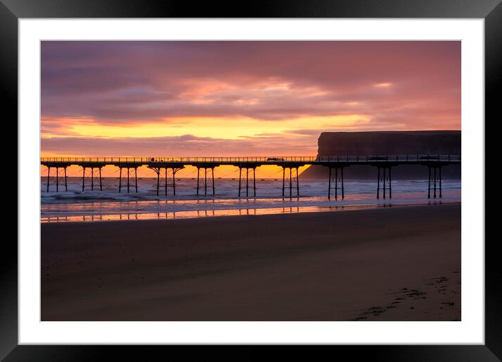 September Sunrise: Saltburn by the sea Framed Mounted Print by Tim Hill