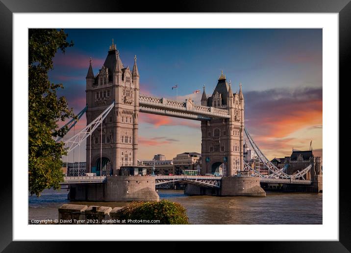 Tower Bridge, London, England Framed Mounted Print by David Tyrer