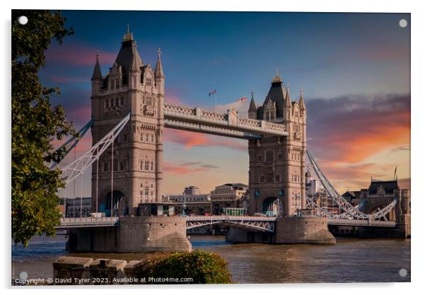 Tower Bridge, London, England Acrylic by David Tyrer
