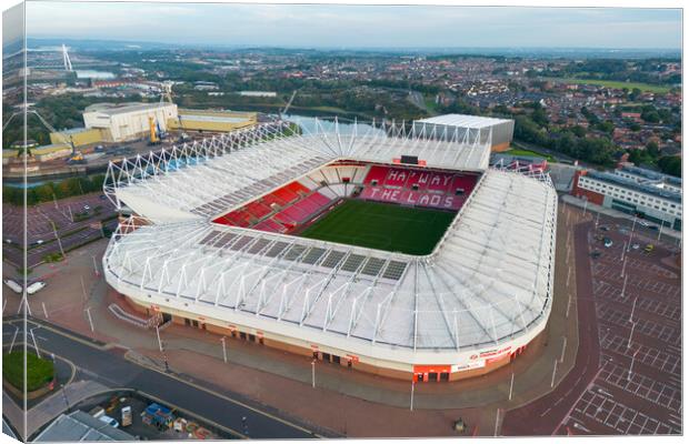 Ha Way The Lads Sunderland Football Club Canvas Print by Apollo Aerial Photography