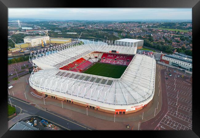 Ha Way The Lads Sunderland Football Club Framed Print by Apollo Aerial Photography