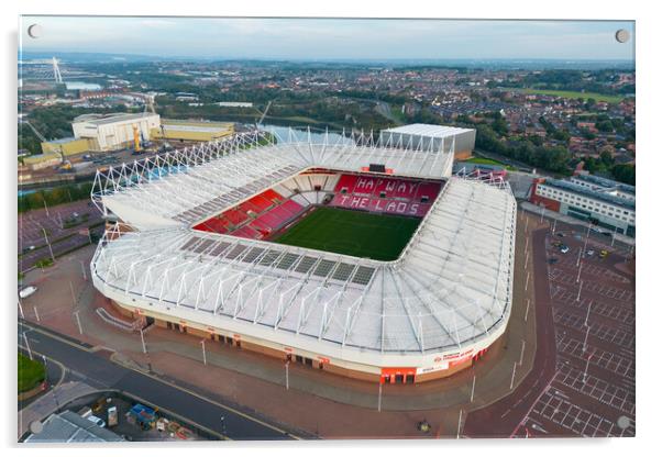 Ha Way The Lads Sunderland Football Club Acrylic by Apollo Aerial Photography