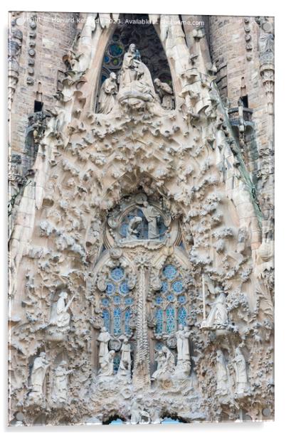 La Sagrada Familia detail, Barcelona Acrylic by Howard Kennedy