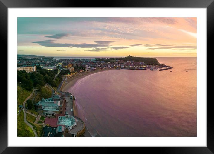 Scarborough Sunrise Framed Mounted Print by Apollo Aerial Photography