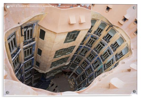 La Pedrera (Casa Mila), Barcelona Acrylic by Howard Kennedy