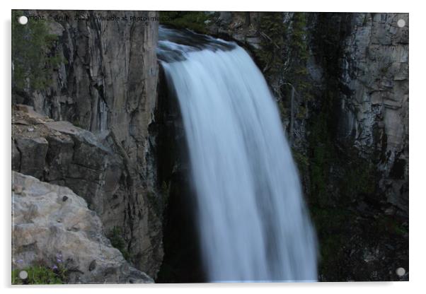 Tumalo falls, Deschutes Wilderness, Acrylic by Arun 