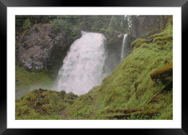 Sahelie falls, Deschutes Wilderness, Framed Mounted Print by Arun 