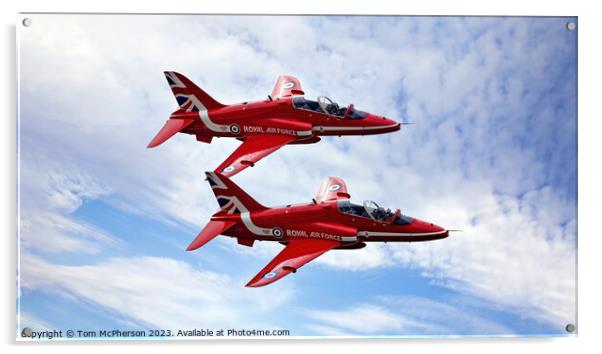 Royal Air Force Aerobatic Team Acrylic by Tom McPherson