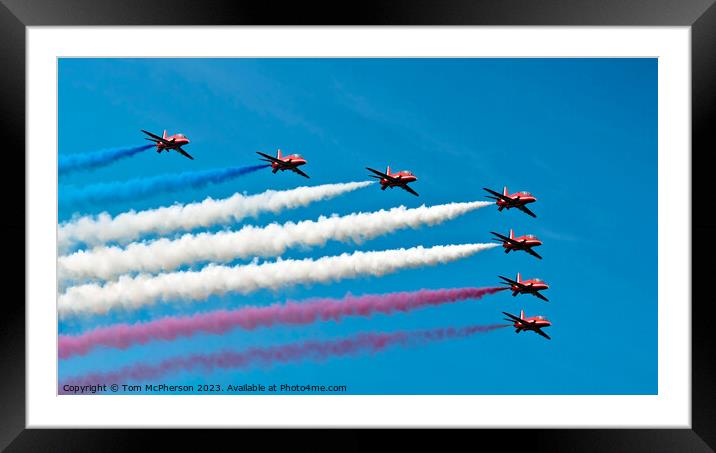 The Royal Air Force Aerobatic Team, the Red Arrows Framed Mounted Print by Tom McPherson