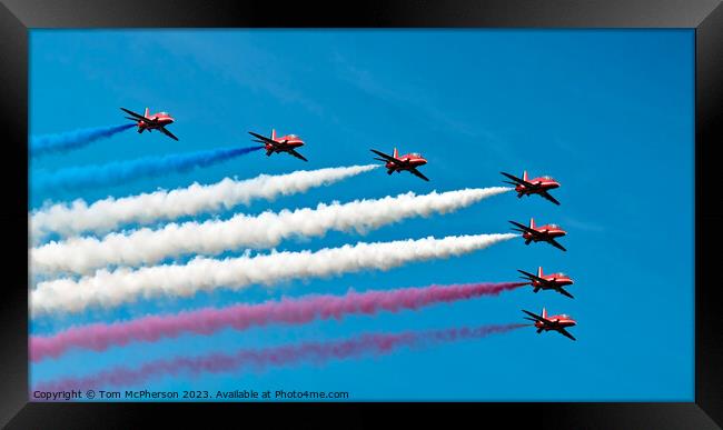 The Royal Air Force Aerobatic Team, the Red Arrows Framed Print by Tom McPherson