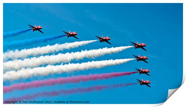 The Royal Air Force Aerobatic Team, the Red Arrows Print by Tom McPherson