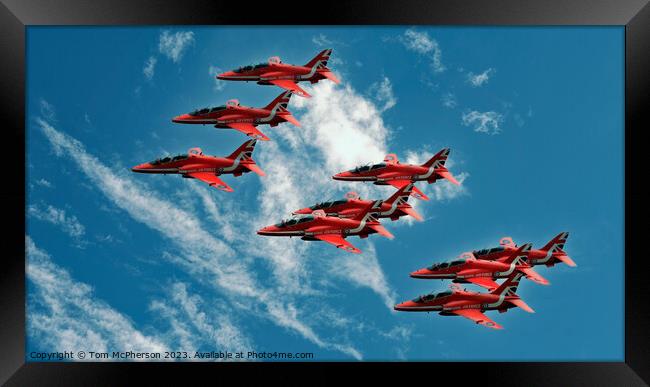 Royal Air Force Aerobatic Team Framed Print by Tom McPherson