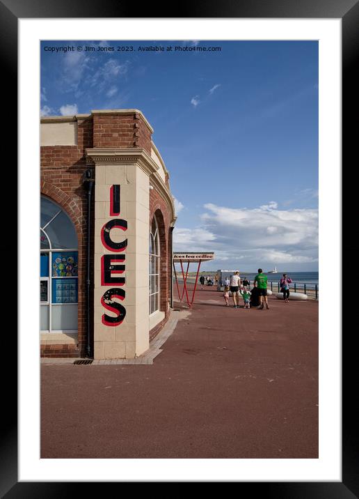 Rendezvous Cafe, Whitley Bay - Portrait Framed Mounted Print by Jim Jones