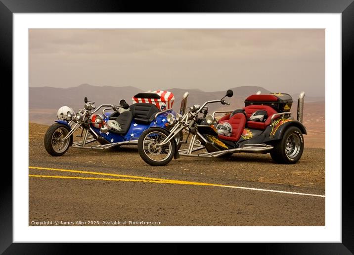 American Chopper Trikes  Motorcycles  Framed Mounted Print by James Allen