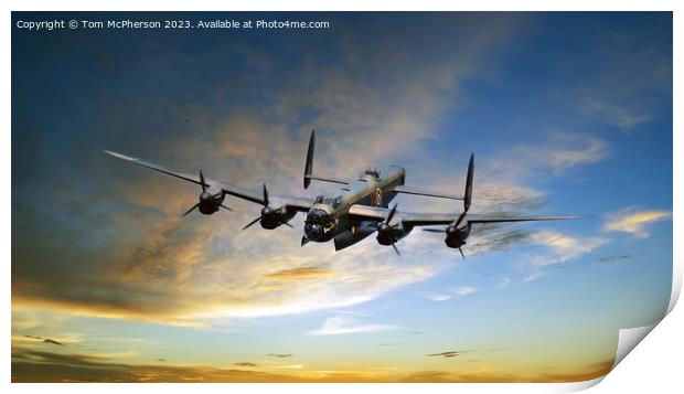 Avro Lancaster B.1 - PA474 Print by Tom McPherson