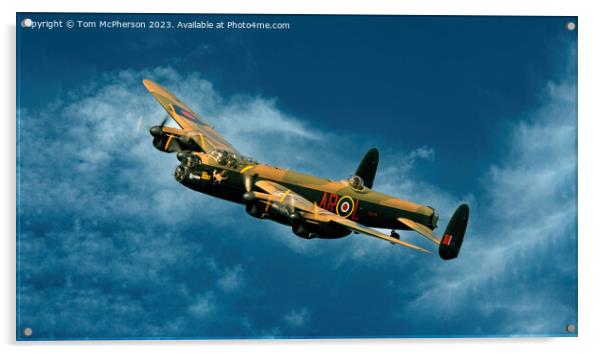 Lancaster Bomber Acrylic by Tom McPherson
