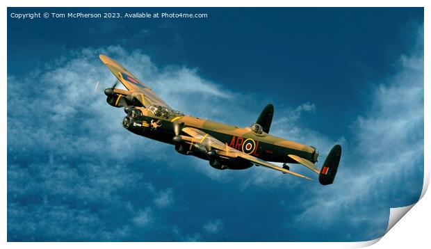 Lancaster Bomber Print by Tom McPherson