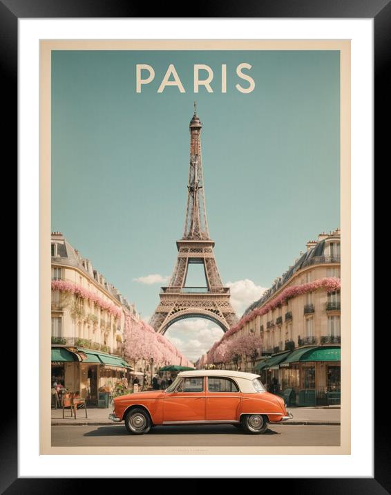 Paris 1950S Poster Picture Framed Mounted Print by Guido Parmiggiani