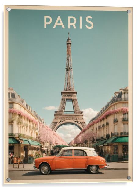 Paris 1950S Poster Picture Acrylic by Guido Parmiggiani
