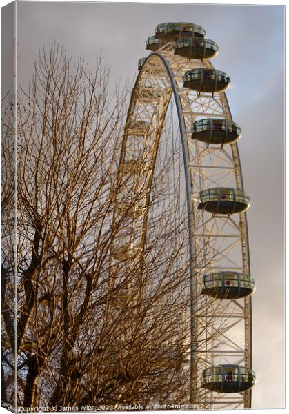 London Eye  Canvas Print by James Allen