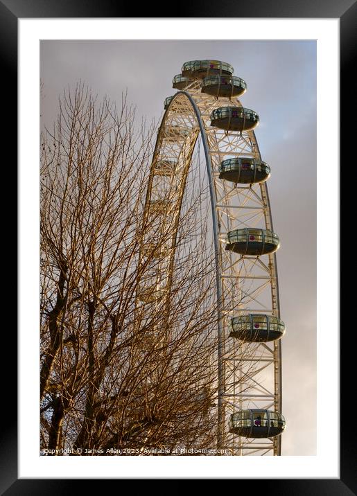 London Eye  Framed Mounted Print by James Allen