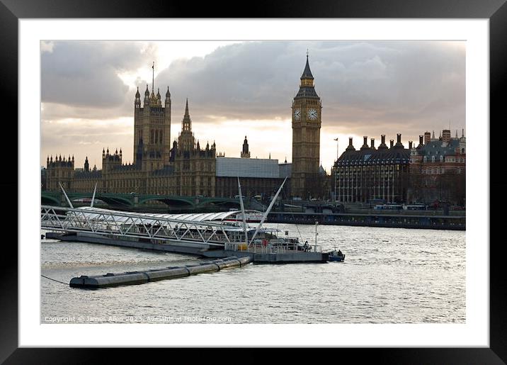Elizabeth Tower Big Ben London  Framed Mounted Print by James Allen
