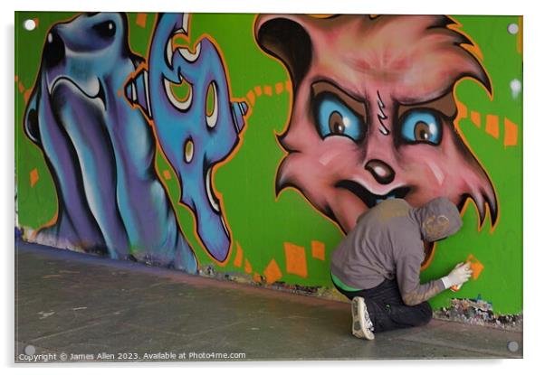 Graffiti Artist London  Acrylic by James Allen