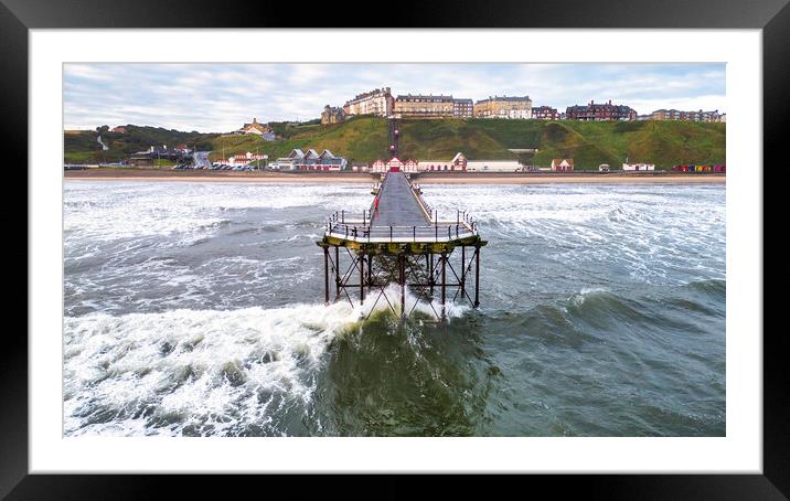 Saltburn Pier Waves: North Yorkshire Coast Framed Mounted Print by Tim Hill