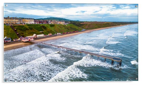 Incoming tide at Saltburn-by-the-Sea Acrylic by Tim Hill